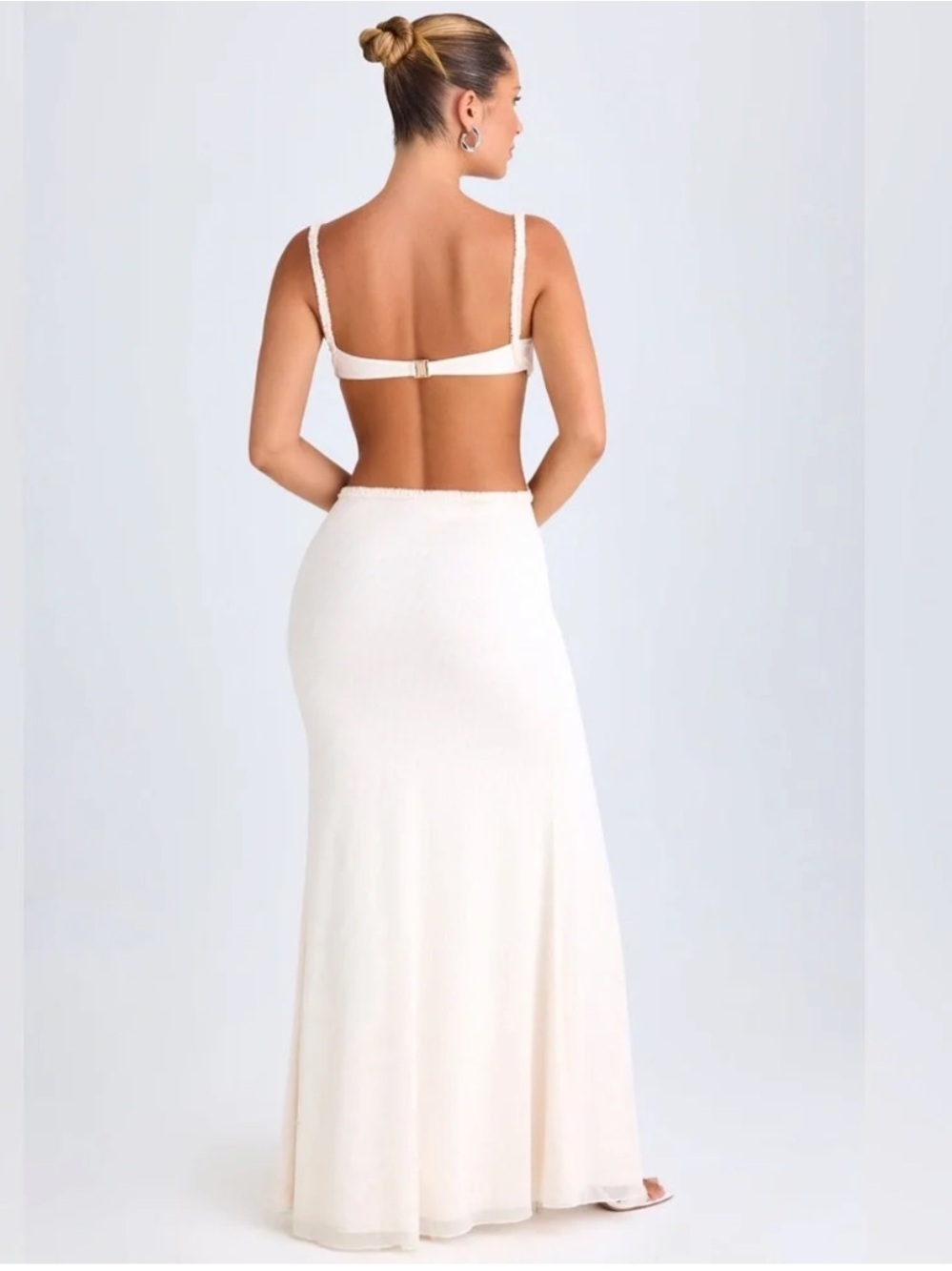 Oh Polly White Cutout Slit Maxi Dress - Picture 3 of 11